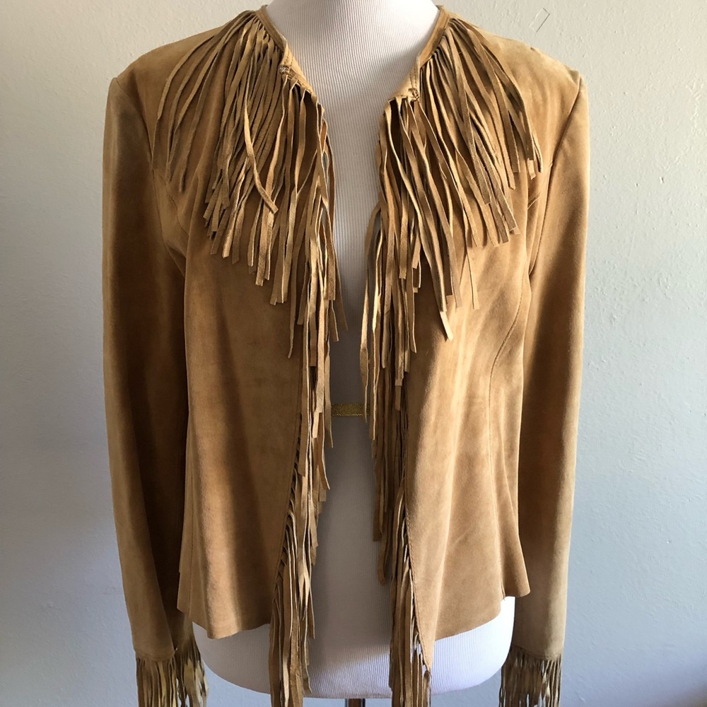 Fringed suede jacket